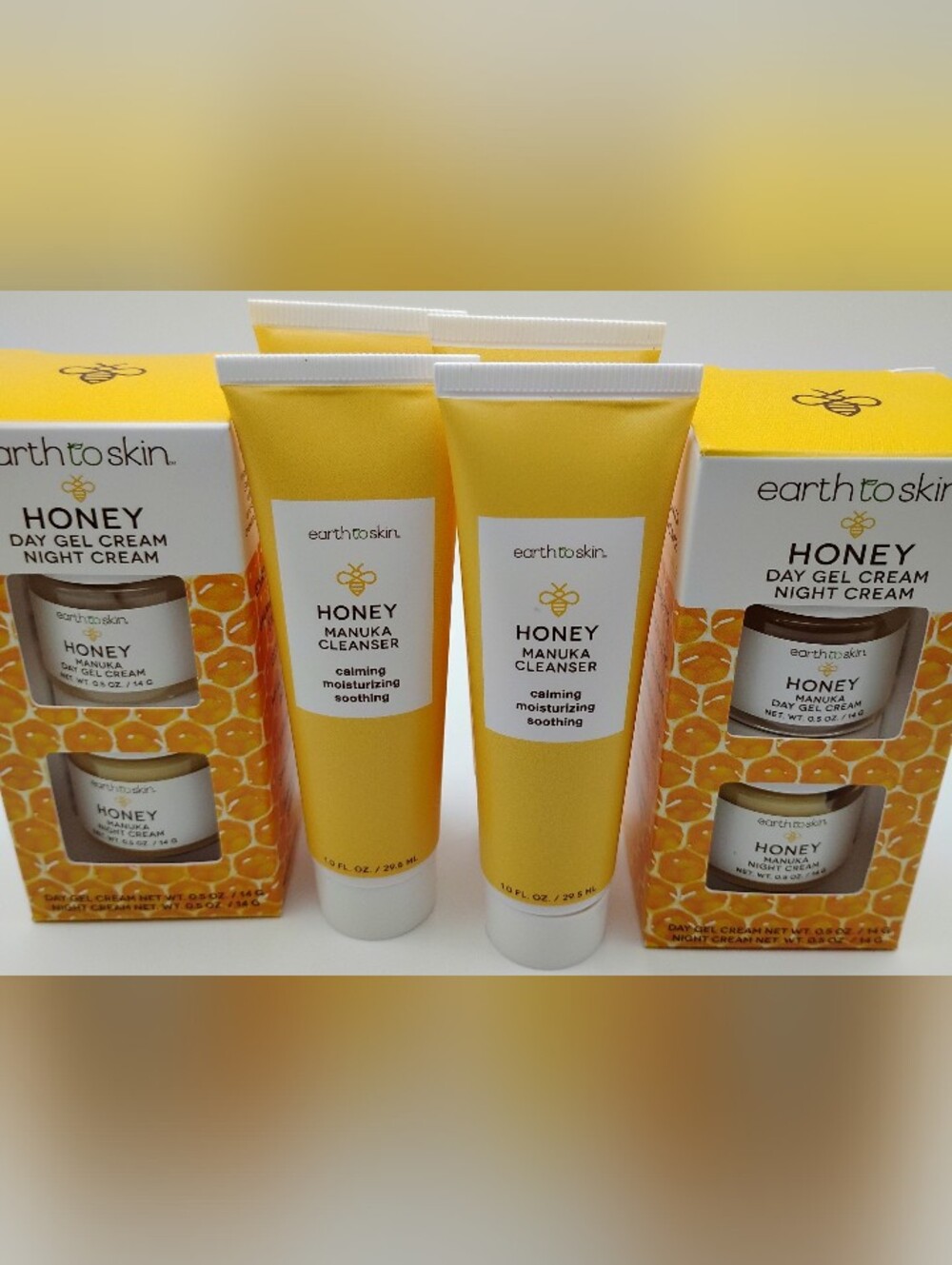 Earth to Skin Honey Manuka Day & Night Creams As Well As 4 Calming Moisturizer
